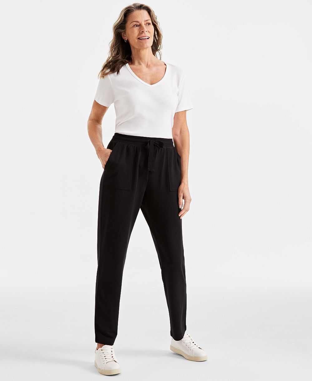 Style & Co Women's LuxLounge Fleece Jogger Pants, Created for Macy's