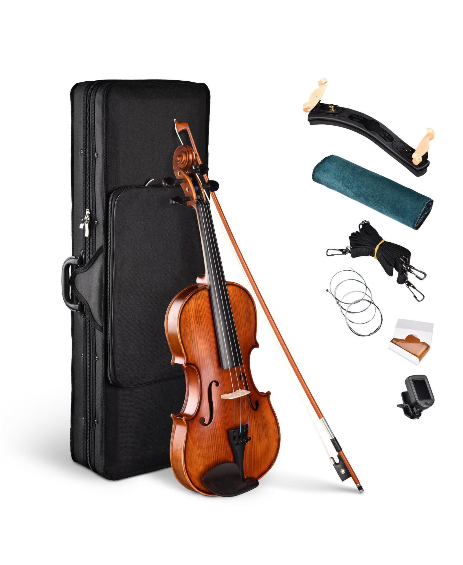 Yescom Solid Wood Beginner Full Size Violin, Musical Toy Set