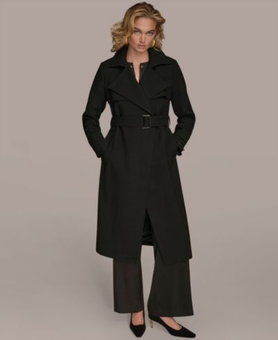 Donna Karan New York Women's Belted Notched-Collar Trench Coat
