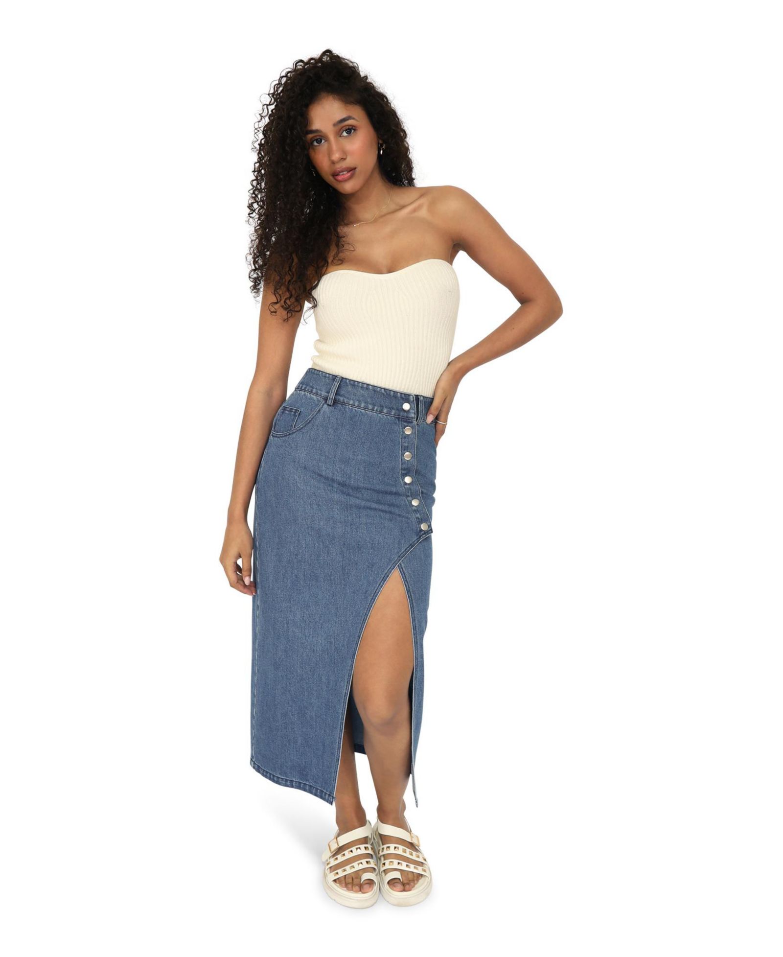 Юбка миди Belle & Bloom Women's Can't Forget You Denim