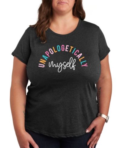 Hybrid Apparel Trendy Plus Size Unapologetically Myself Graphic T-Shirt