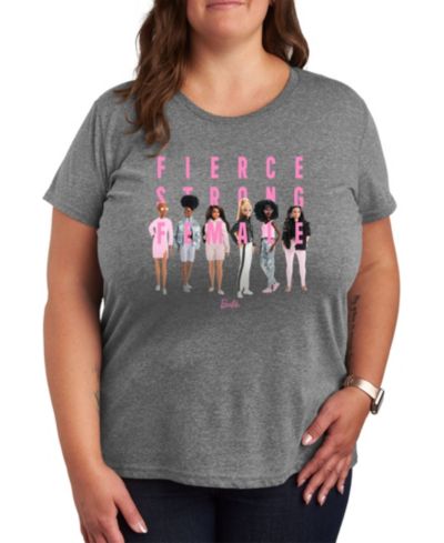 Футболка Hybrid Apparel Trendy Plus Size Fierce, Strong Barbie с графическим принтом
