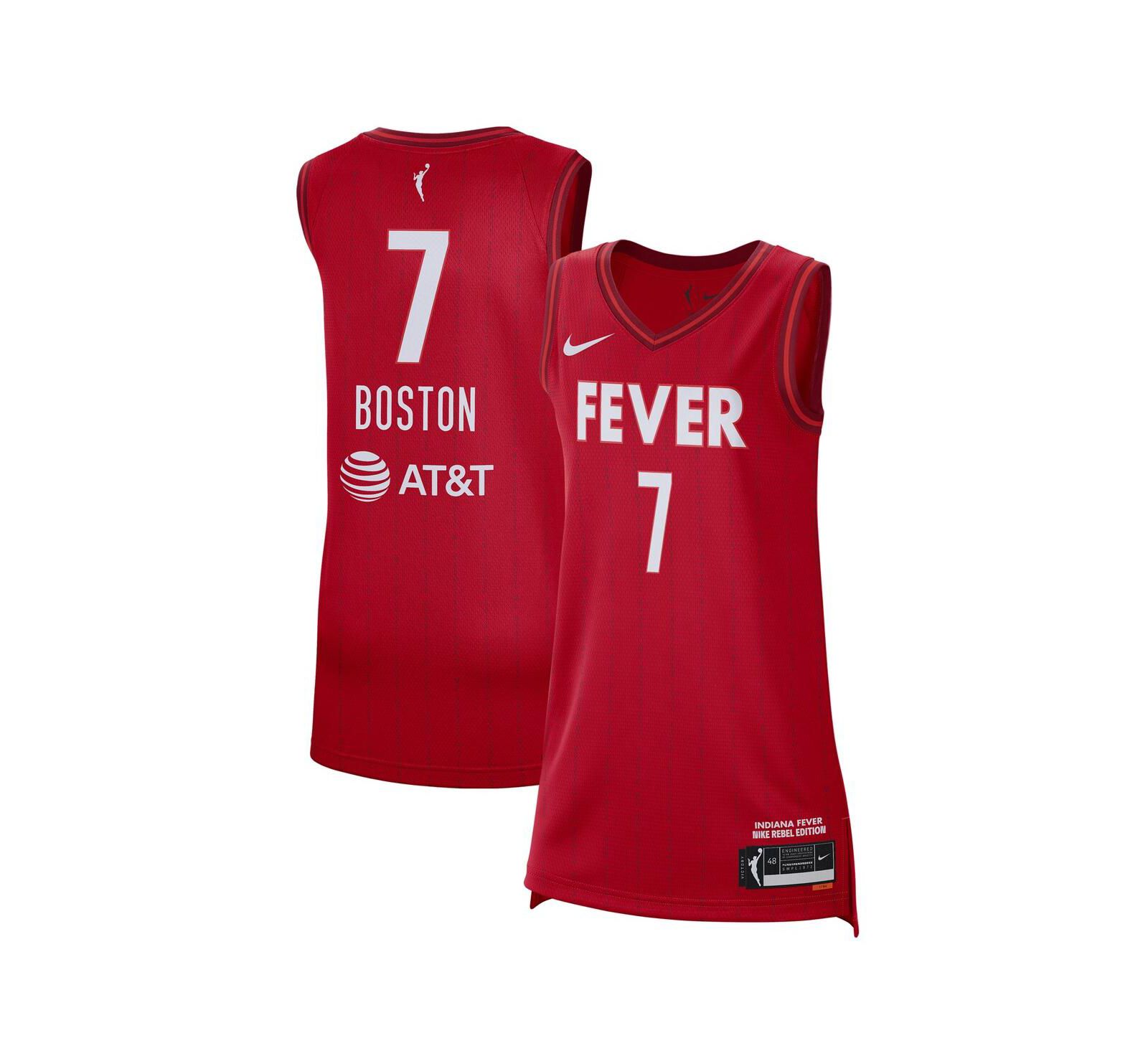 Nike Мужская и Женская джерси Aliyah Boston Red Indiana Fever Rebel Edition