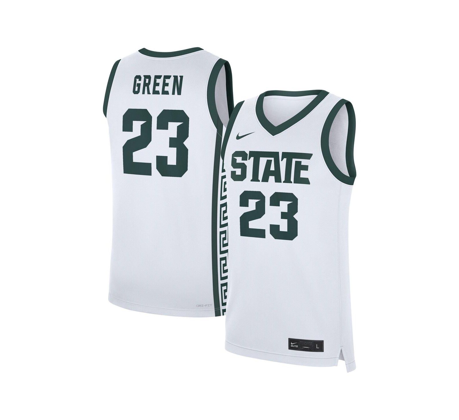 Nike Men's Draymond Green White Michigan State Spartans Performance Replica Basketball Jersey