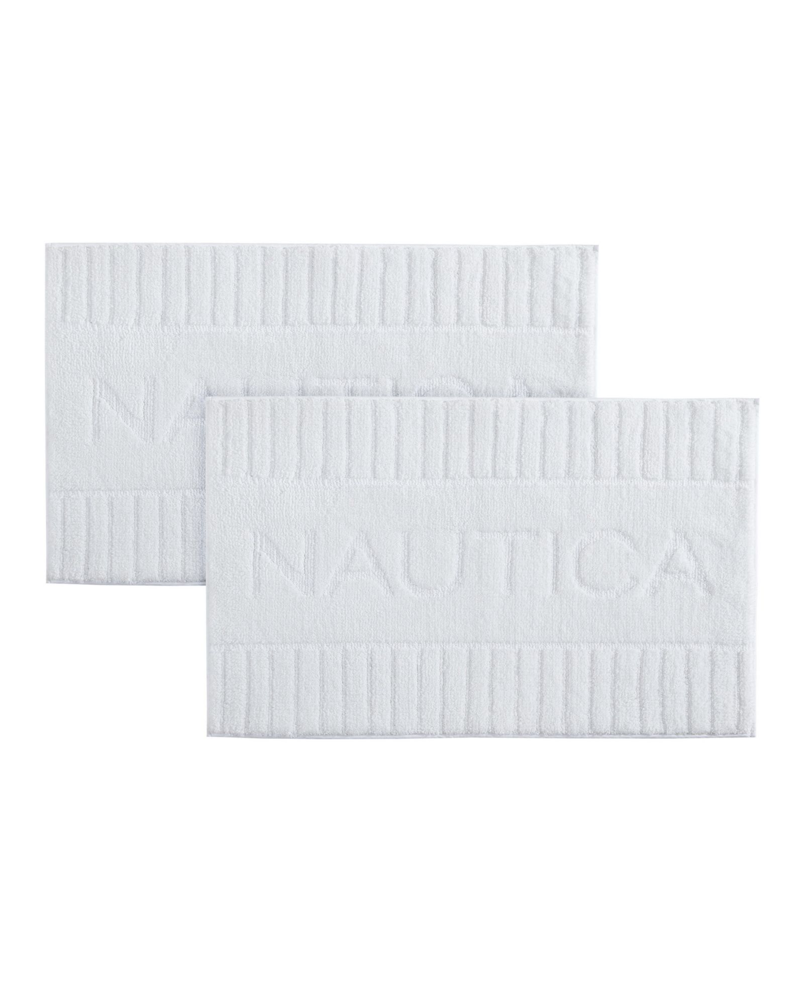 Nautica Logo Knit 2 Piece Bath Rug Set, 20" x 32"