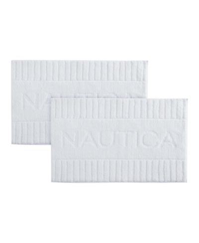 Nautica Logo Knit 2 Piece Bath Rug Set, 20" x 32"