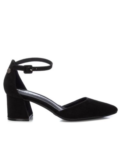 Xti Women's Block Heel Ankle Strap Suede Pumps