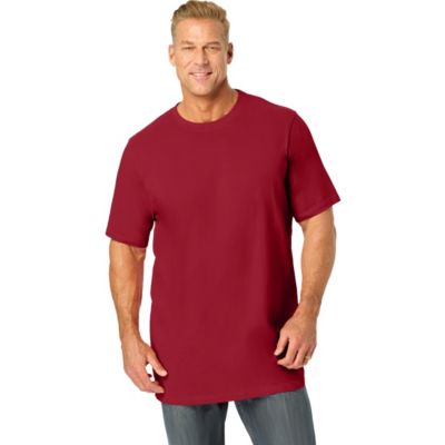 Boulder Creek Men's by KingSize Плотная футболка с круглым вырезом удлиненного кроя