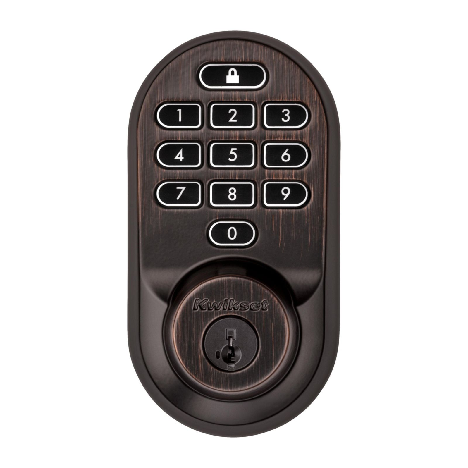 Kwikset 2-3/8" to 2-3/4"HALO Keypad Wi-Fi Smart Lock in Satin Nickel