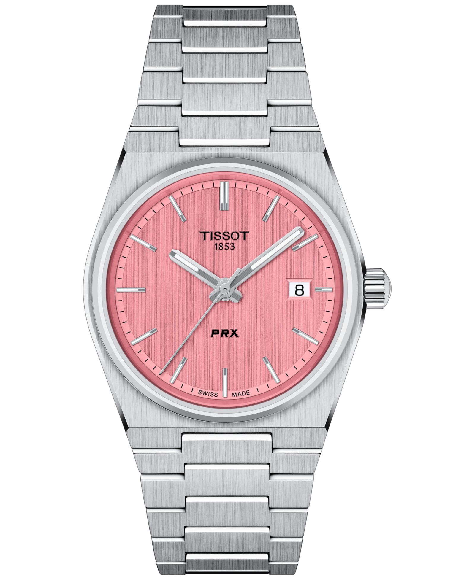 Tissot Женские швейцарские часы PRX из нержавеющей стали с браслетом, 35mm
