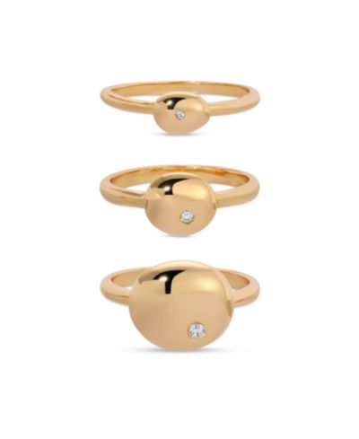Набор колец ETTIKA Polished Stacking Pebble