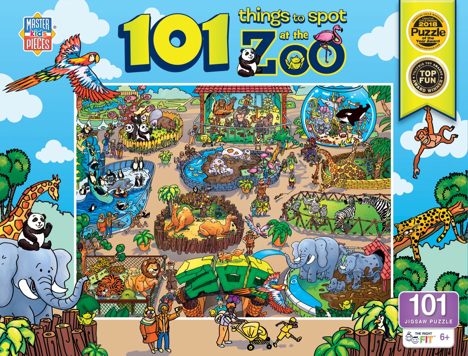Пазл MasterPieces Puzzles 101 Things to Spot at the Zoo