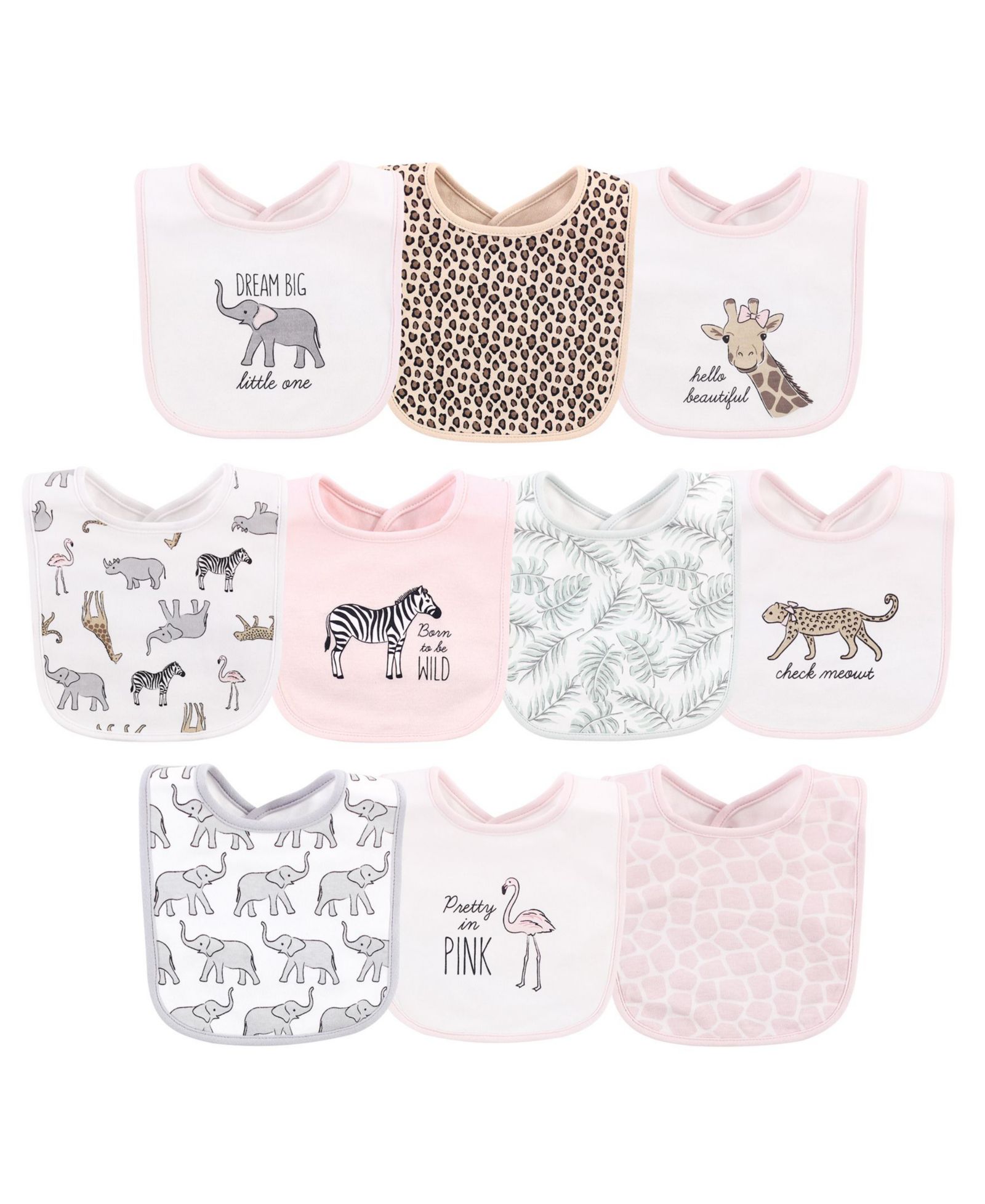 Hudson Baby Детские нагрудники Interlock, набор 10 шт