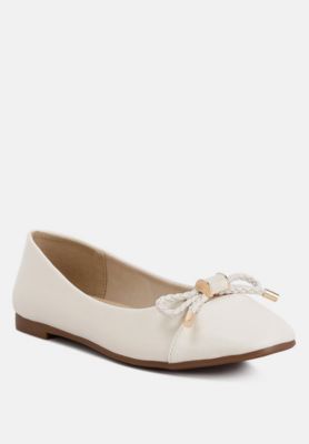 London Rag Womens Moi Metallic Embellished Flat Ballerinas