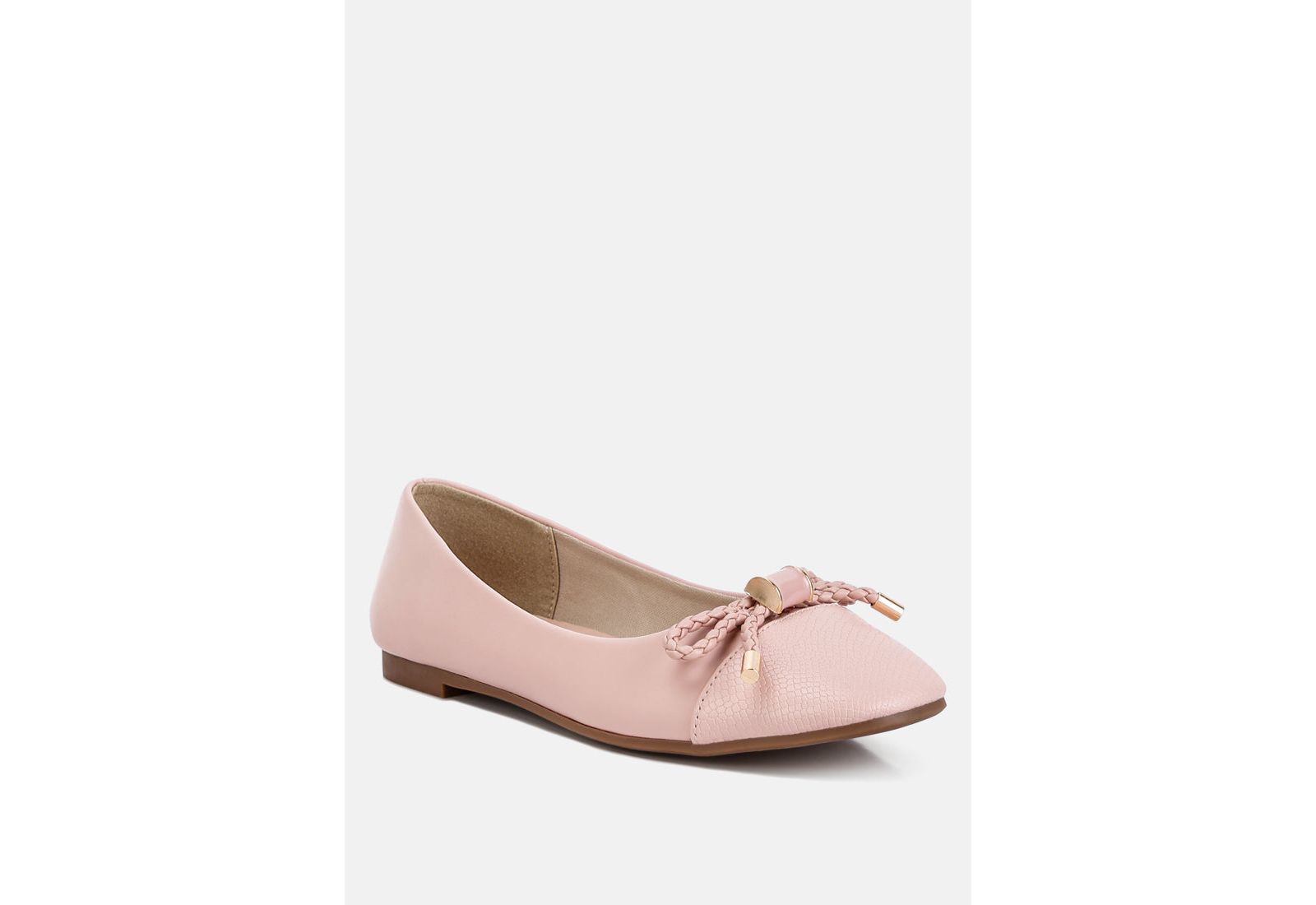London Rag Womens Moi Metallic Embellished Flat Ballerinas