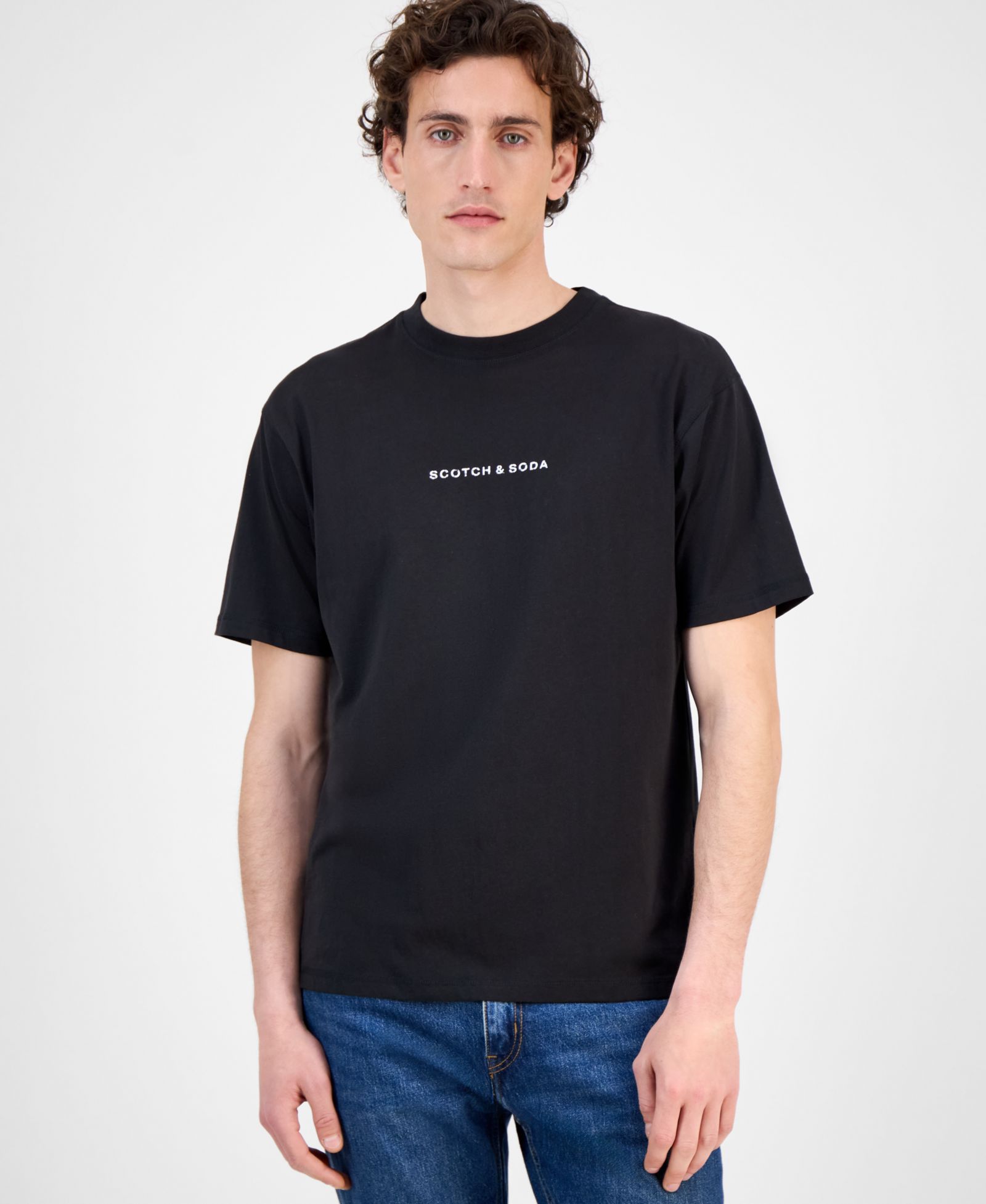 SCOTCH & SODA Мужской Core Relaxed-Fit Logo T-Shirt
