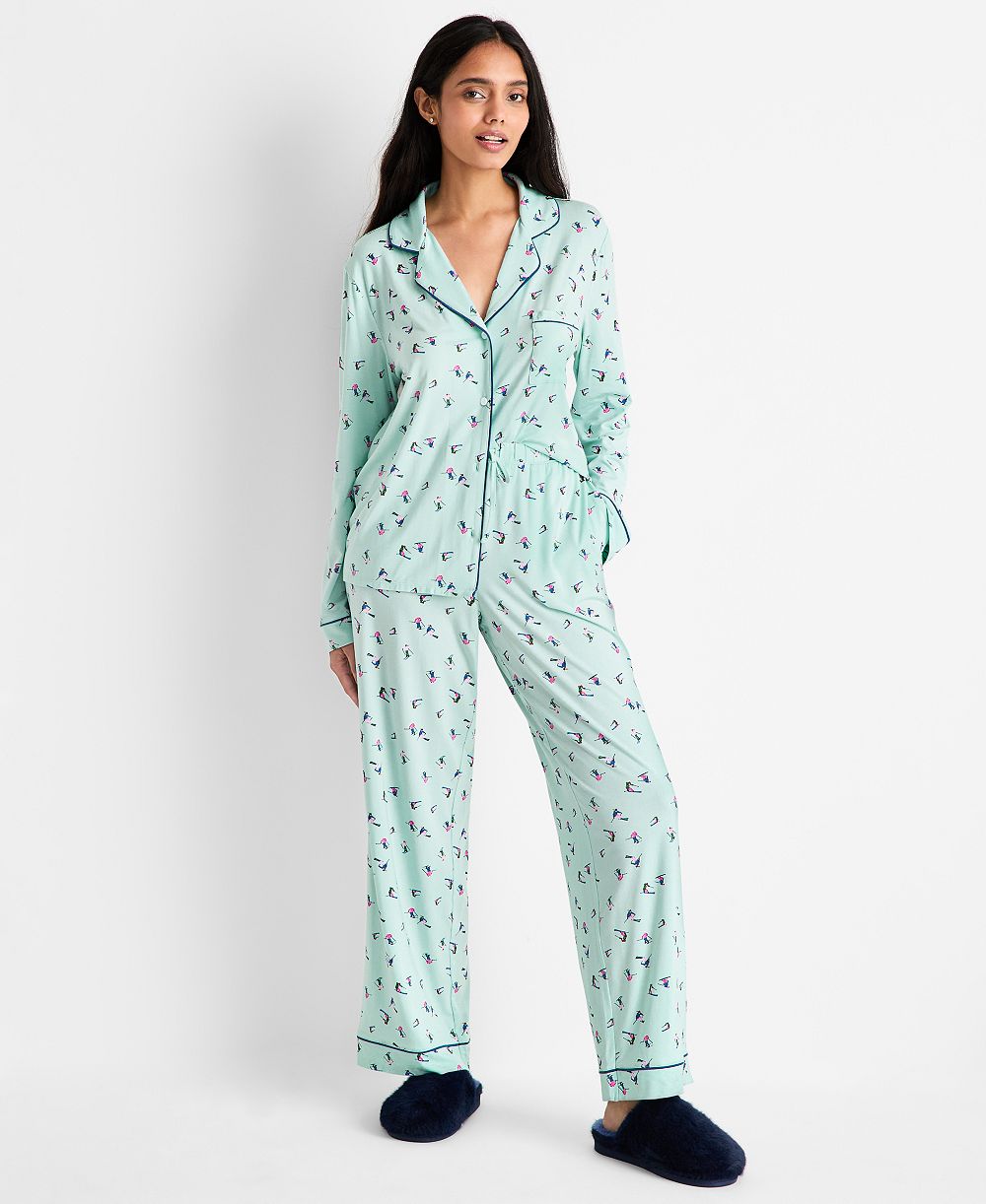 State of Day Women's Packaged Notched-Collar Pajama Set XS-3X, Created for Macy's