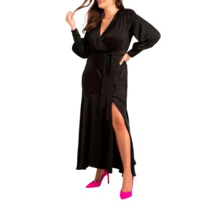 ELOQUII Women's Satin Maxi Dress