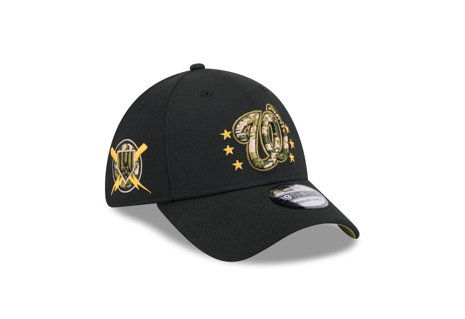 Мужская кепка New Era Washington Nationals 2024 Armed Forces Day 39THIRTY Flex, черная