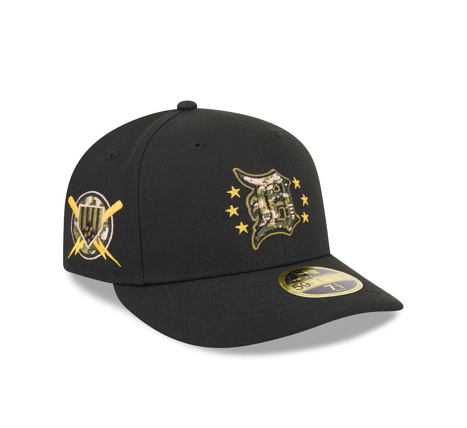 New Era мужская кепка Detroit Tigers 2024 Armed Forces Day Low Profile 59FIFTY Fitted