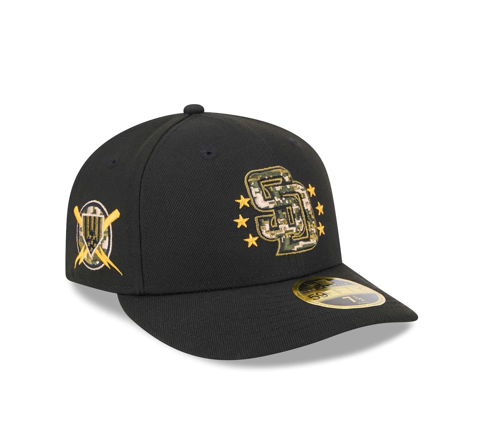New Era Men's Black San Diego Padres 2024 Armed Forces Day Low Profile 59FIFTY Fitted Hat
