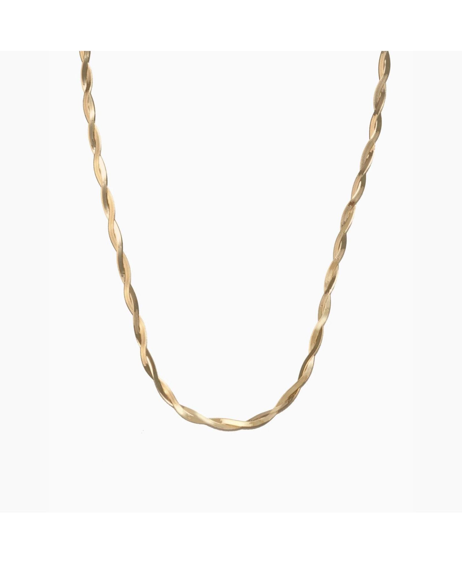 Серебряное ожерелье Cass с переплетенными змеями, покрытие 18k Gold