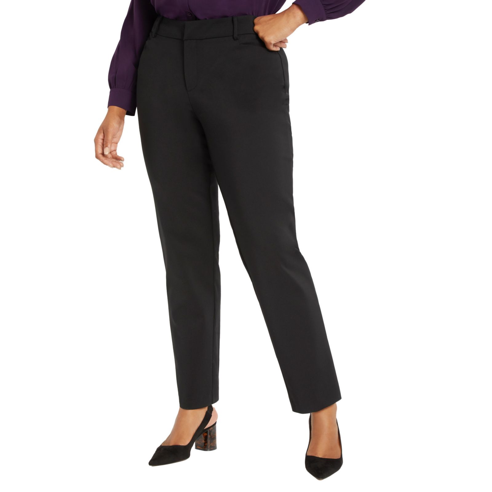 ELOQUII Women's Kady Fit Double-Weave Pant