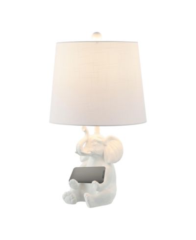 Настольная лампа Kairi 21" Modern Shabby Chic с подставкой для телефона, Blue, Детская