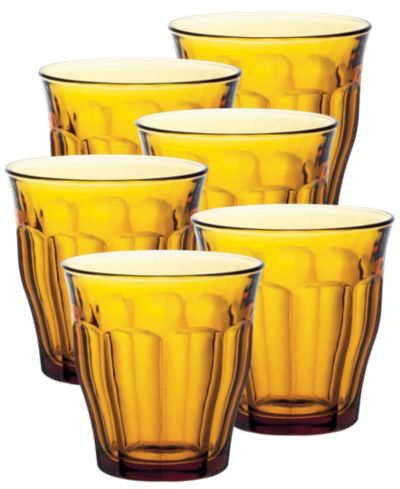 Duralex Picardie Amber стакан, набор из 6 шт. 8 3/8 Oz.