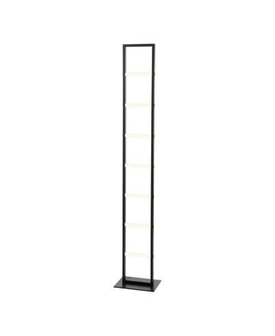 Ivan 59.3" Minimalist Modern Iron Ladder Dimmable Integrated LED Floor Lamp, Black