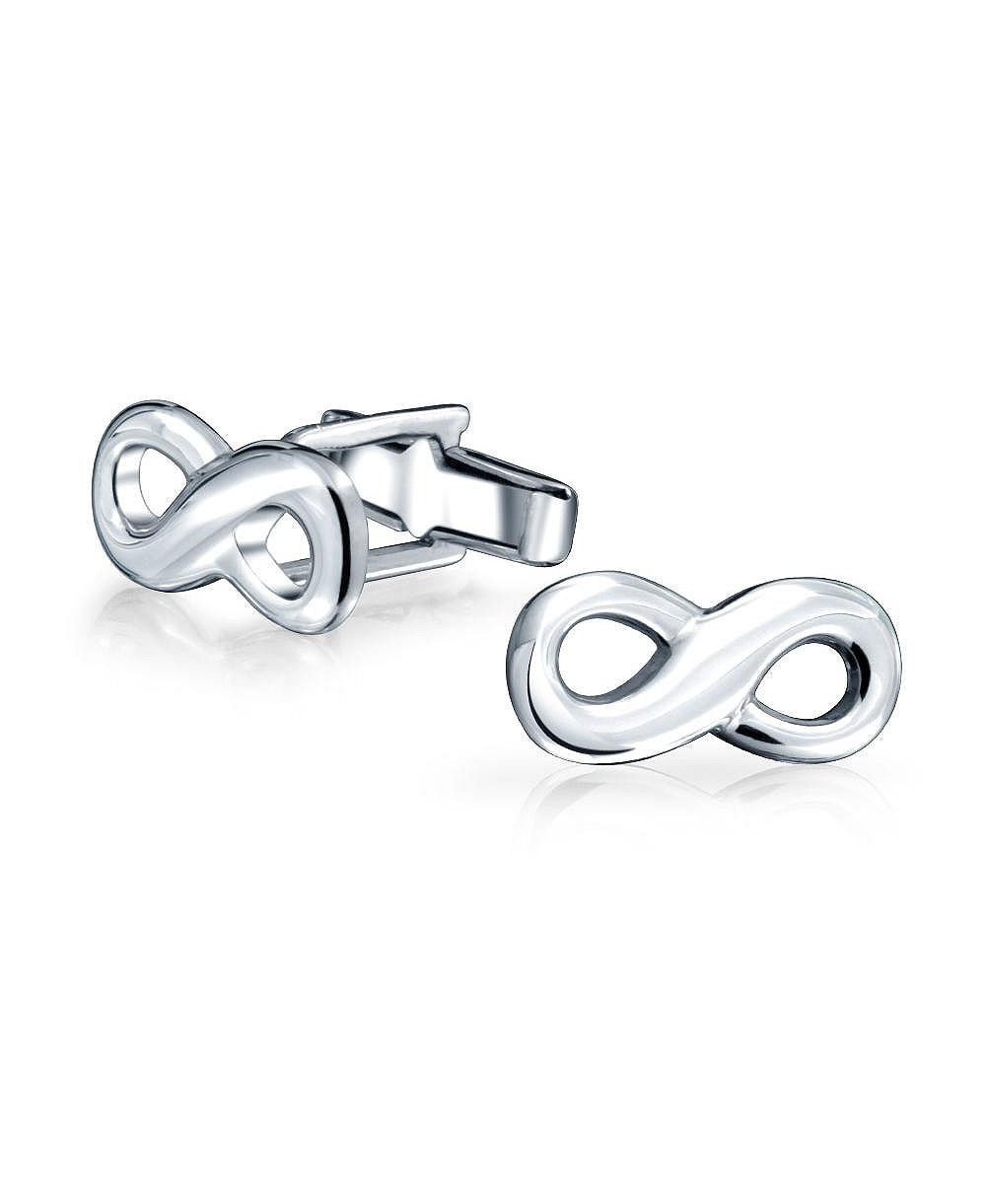 Запонки Bling Jewelry .925 Sterling Silver Forever Love Infinity