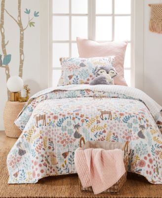 Детский двусторонний стеганый комплект Levtex Home Fancy Forest Twin/Twin XL