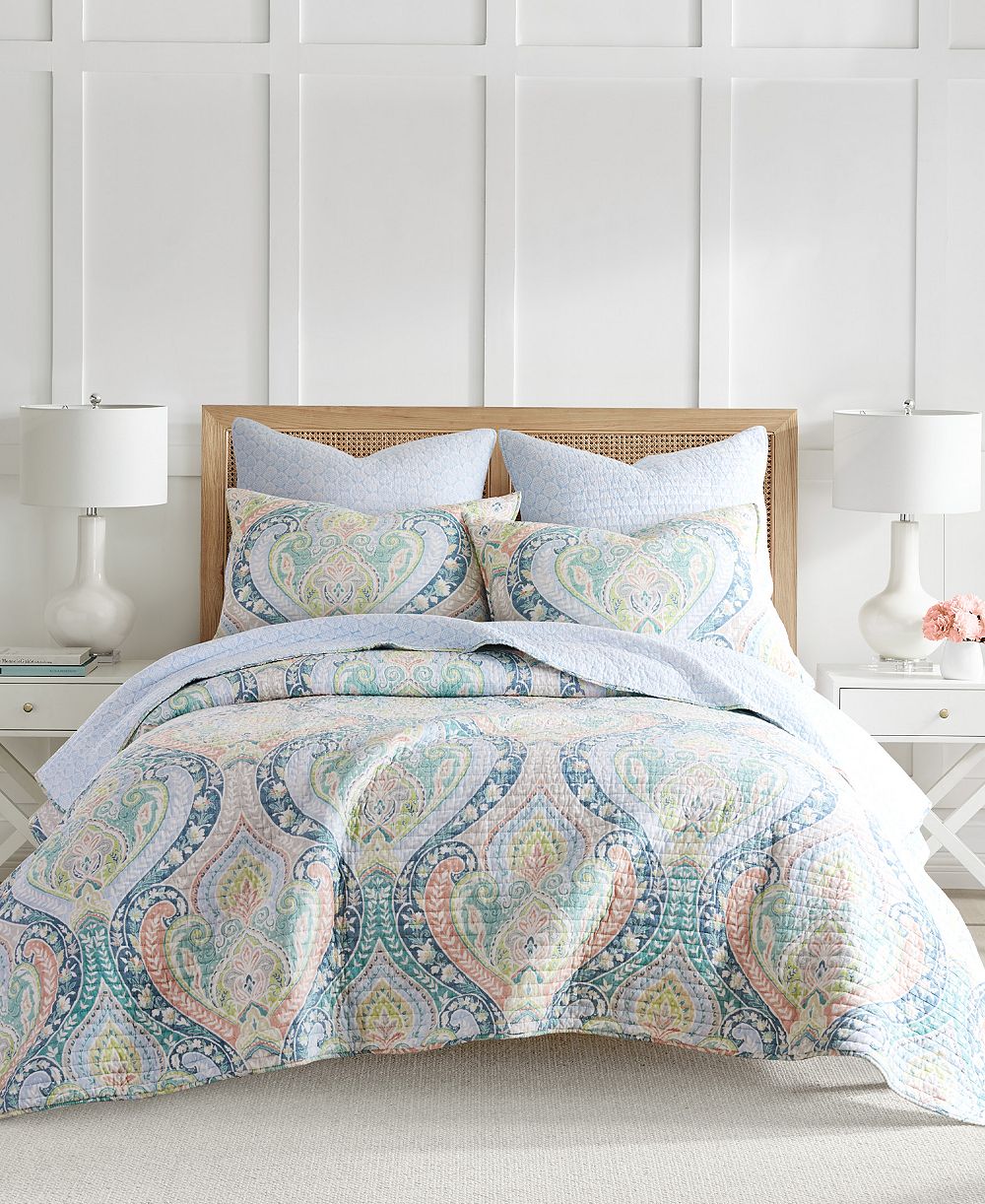 Levtex Home Nadita Реверсивный комплект из 3-х стеганых покрывал, Full/Queen