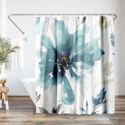 Americanflat Finesse by PI Creative Art Floral Shower Curtain, 71x74