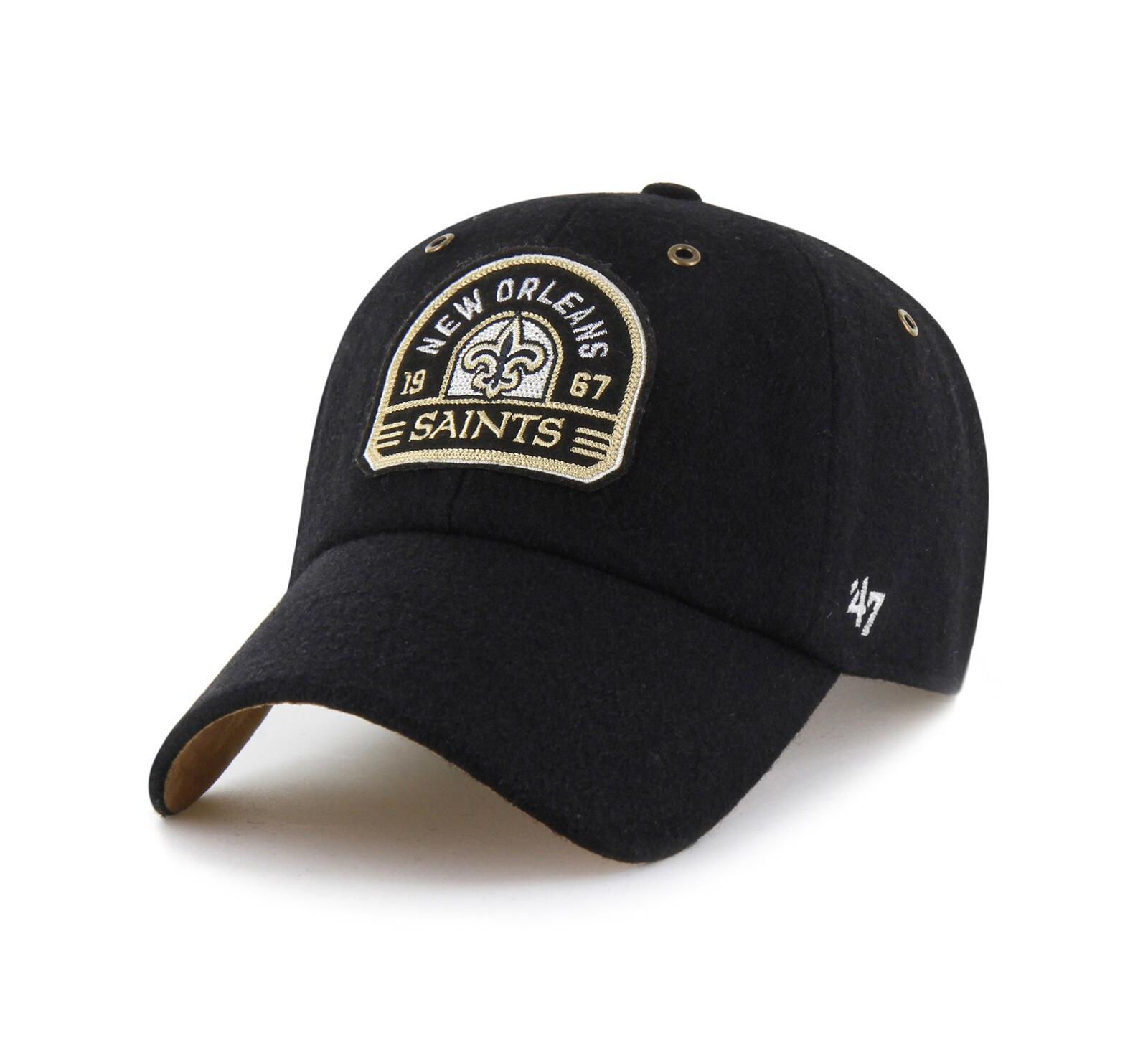 '47 Brand x Stoney Clover Lane Men's and Women's Black New Orleans Saints Field Goal Clean Up Adjustable Hat