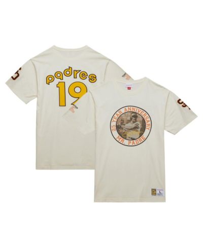 Мужская футболка Mitchell & Ness Tony Gwynn Cream San Diego Padres Legends Photo Real
