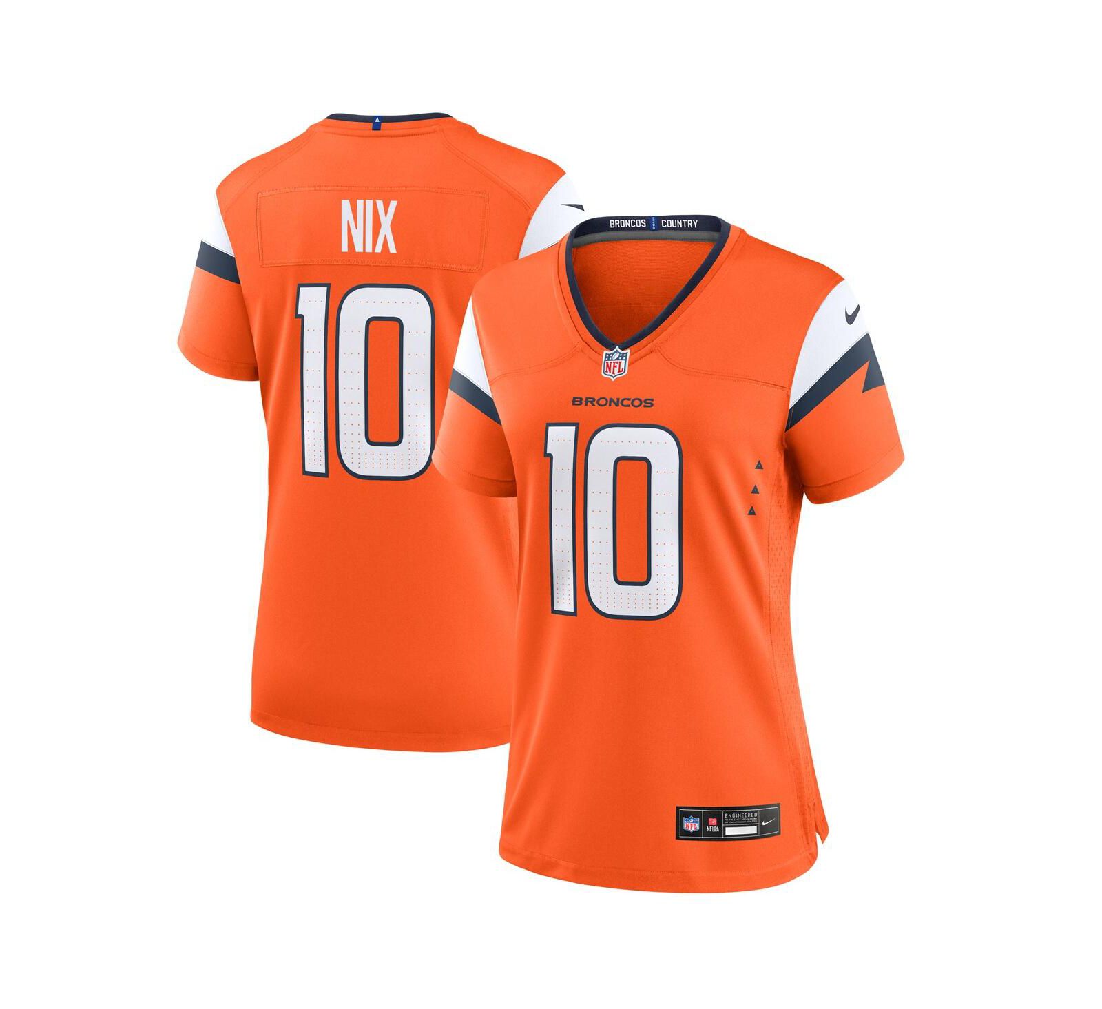 Nike Women's Bo Nix Orange Denver Broncos Game Jersey