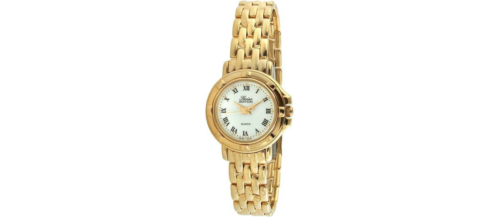 Женские часы Swiss Edition с браслетом 23K Gold Plated