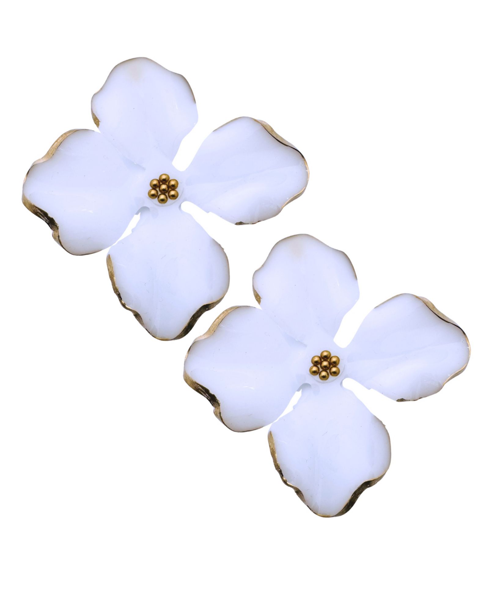 Swanky Designs Large Floral Statement Earrings
