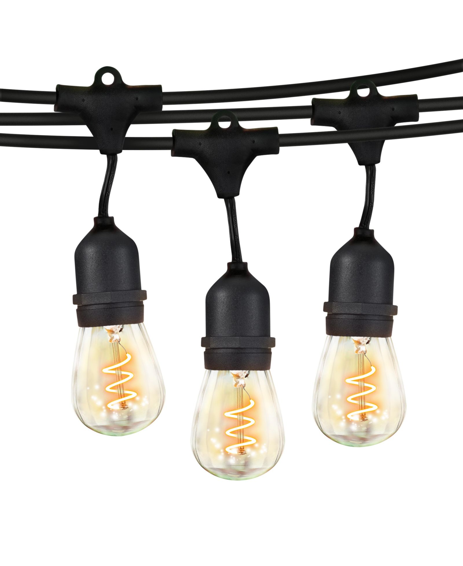 Brightech Ambience Pro 48ft Indoor/Outdoor LED String Lights with Spiral Buls
