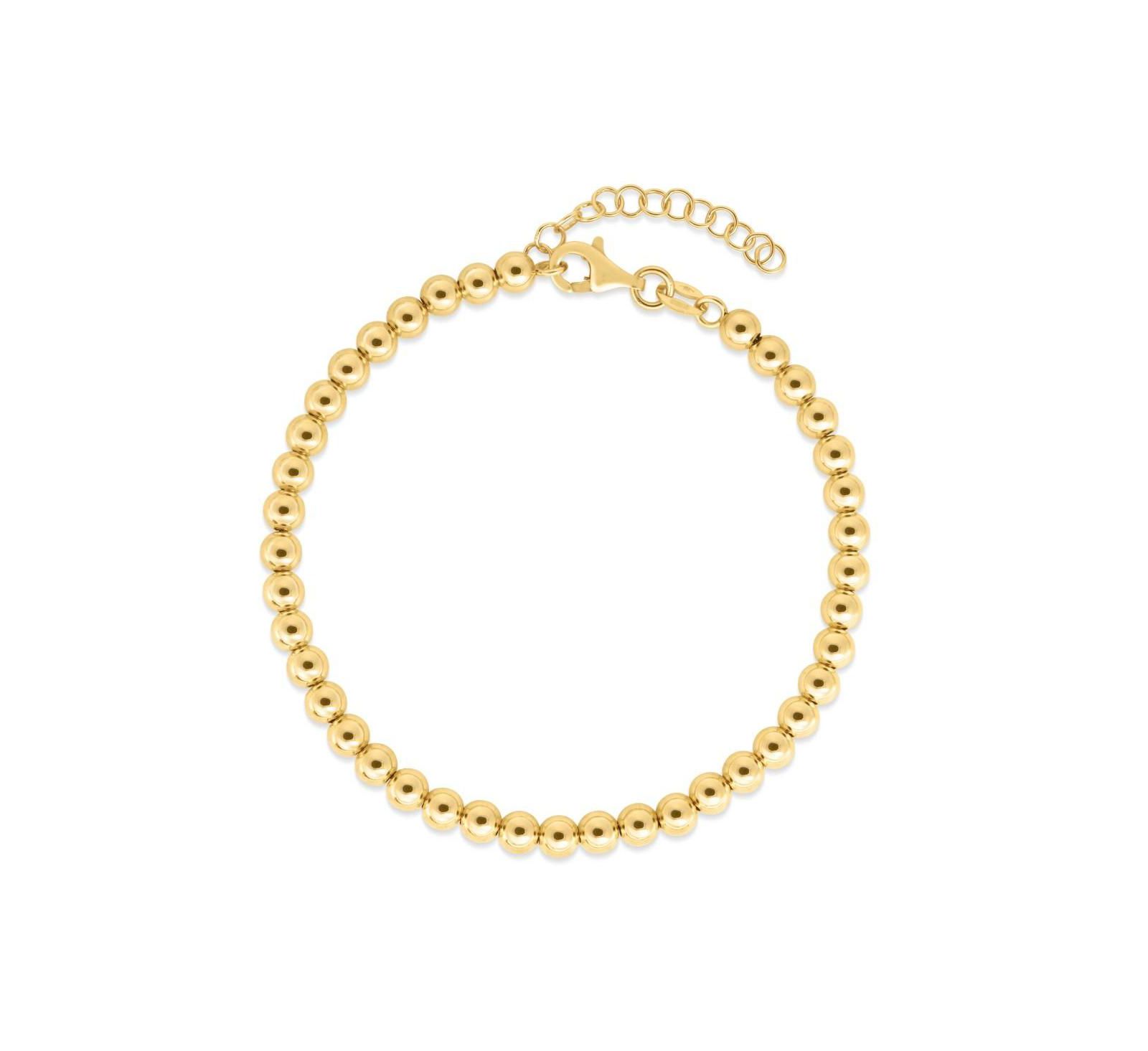 The Lovery Small Gold Ball Bead Bracelet 14K Gold