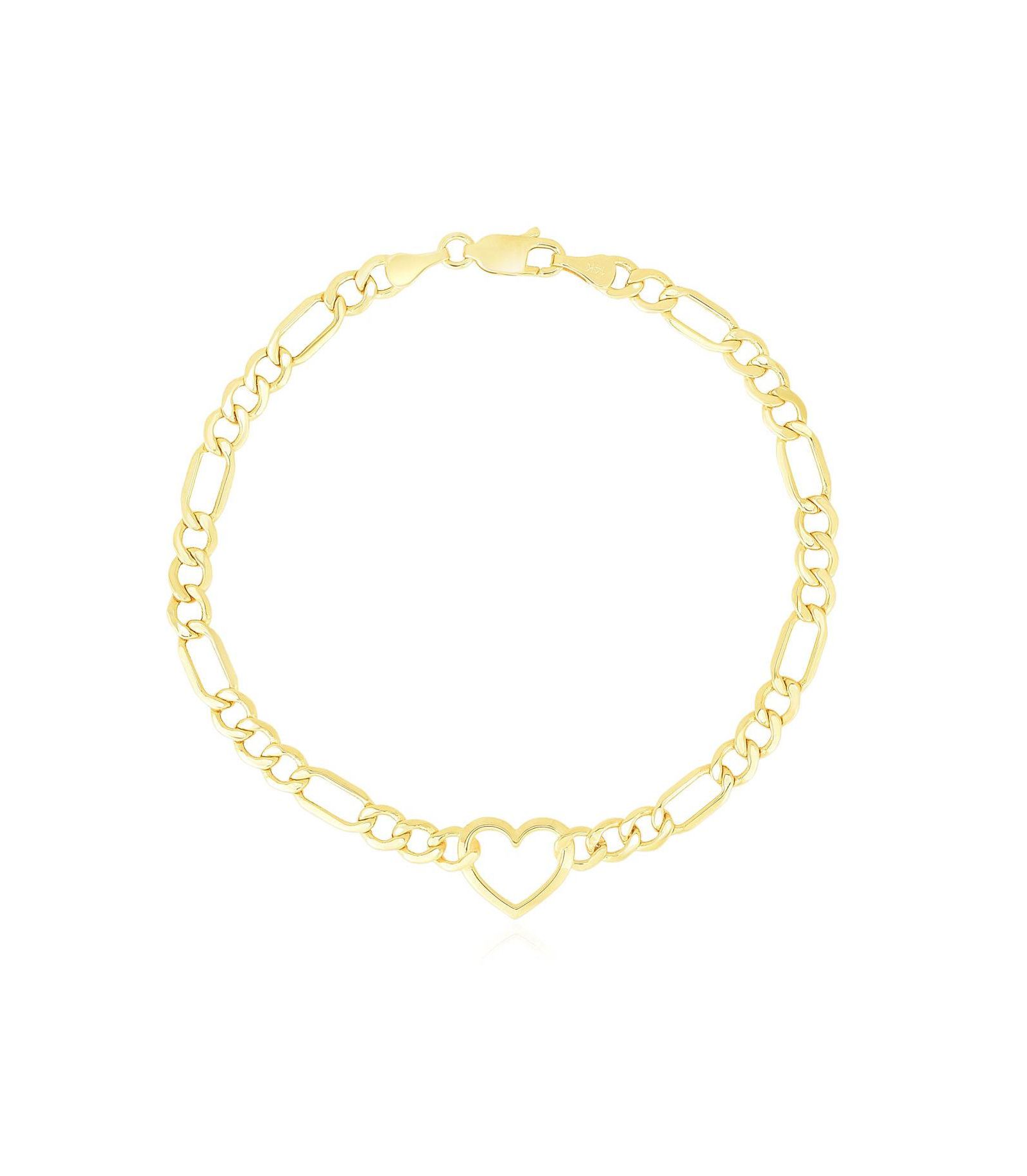 Браслет The Lovery Figaro Heart 14K Gold