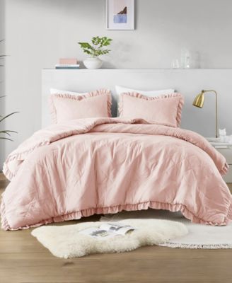 510 Design Phoebe Diamond Quilted Ruffle Edge 3-Pc. Comforter Set, King/California King