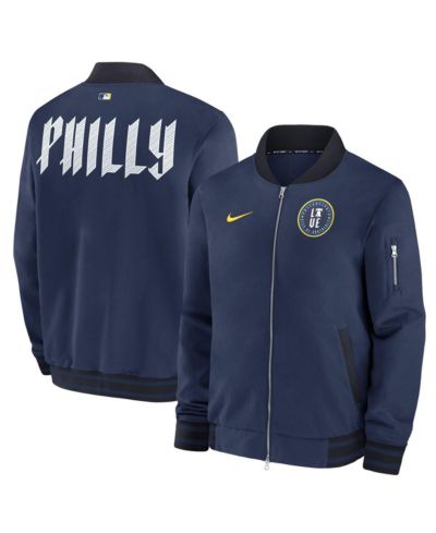 Мужская куртка-бомбер Nike Philadelphia Phillies 2024 City Connect Authentic Collection Game Time Full-Zip