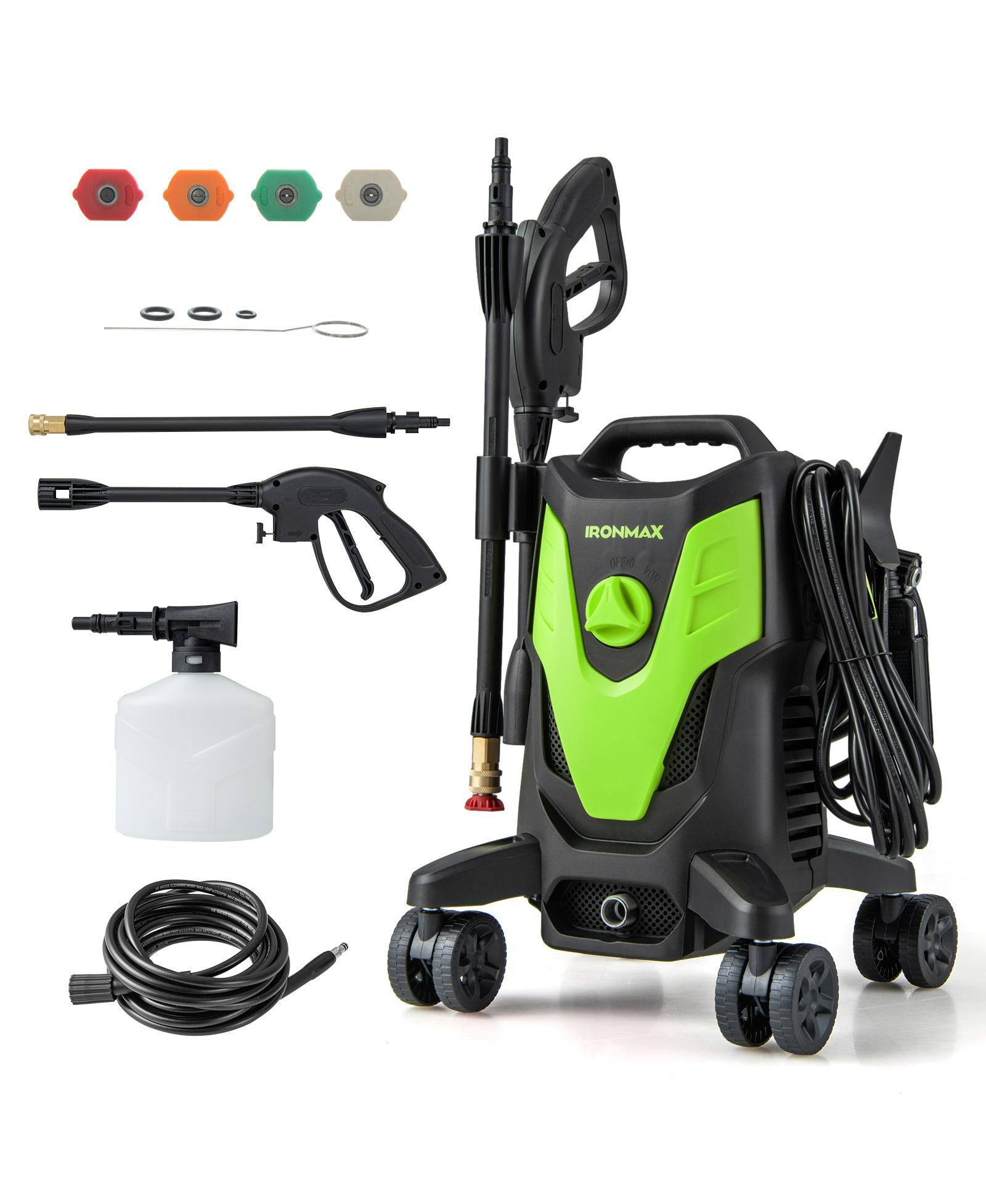 Costway Electric 2400 PSI 4-Wheel Pressure Washer IRONMAX