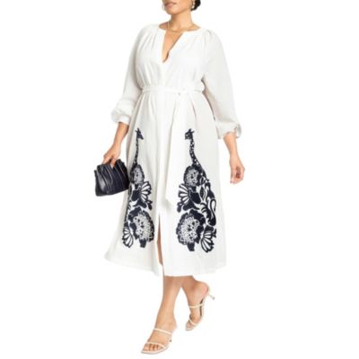 ELOQUII Женский Relaxed Dress With Applique