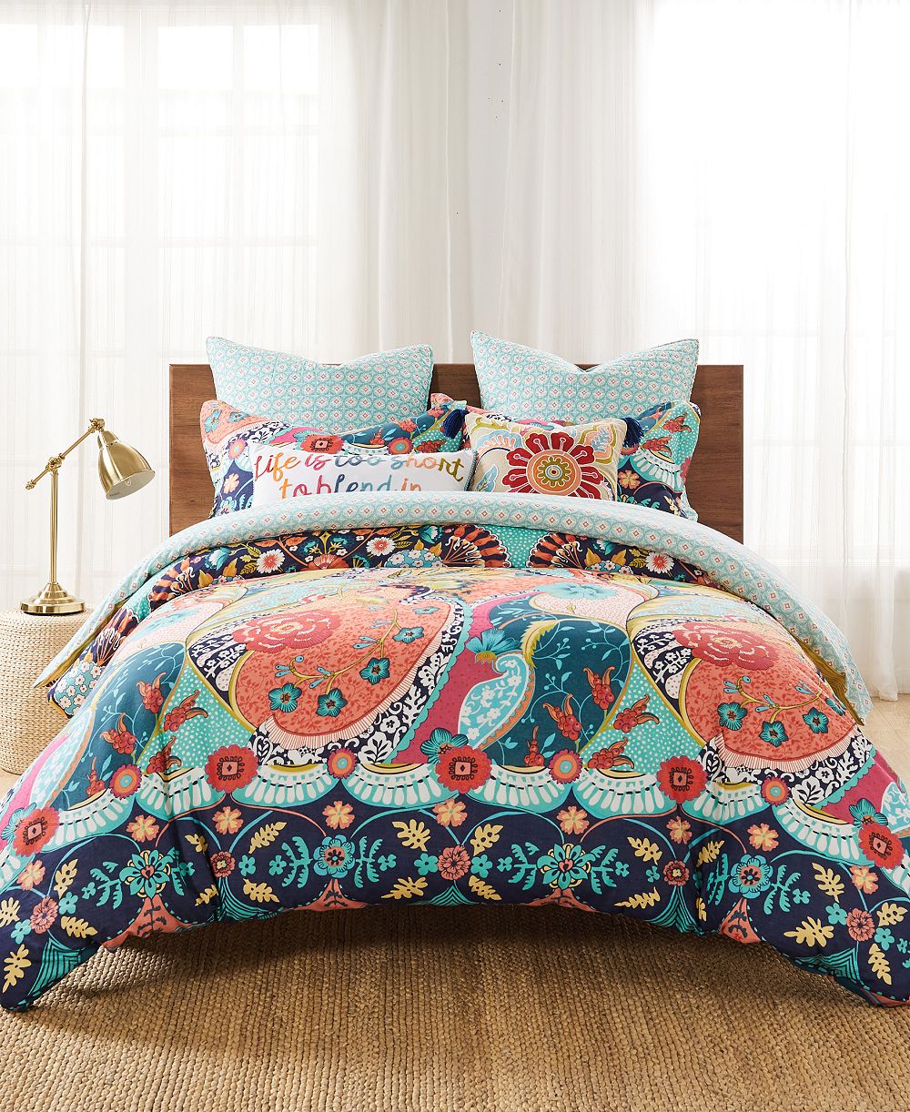 Levtex Home Jules реверсивный комплект из 3 предметов Duvet Cover, Full/Queen
