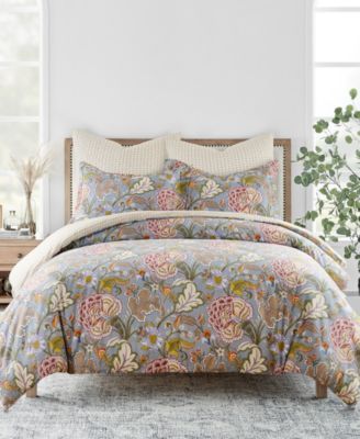 Levtex Home Angelica Reversible 3-Pc. Duvet Cover Set, Full/Queen