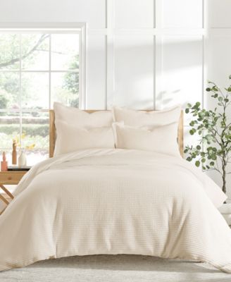Levtex Home Cloud Waffle Textured 3-Pc. Duvet Cover Set, King/California King