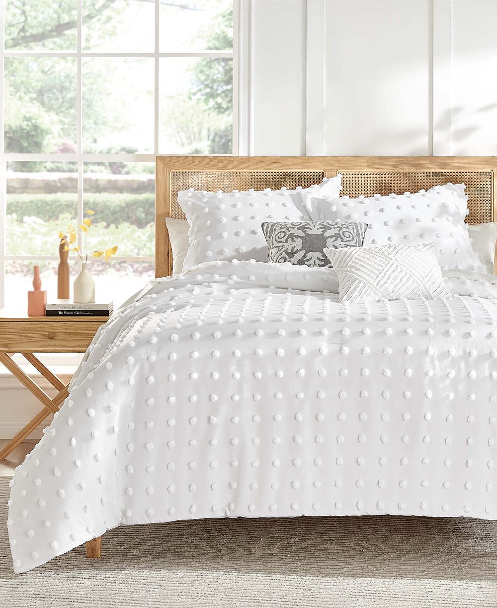 Levtex Home комплект из 3 чехлов на одеяло с текстурой помпон, Full/Queen